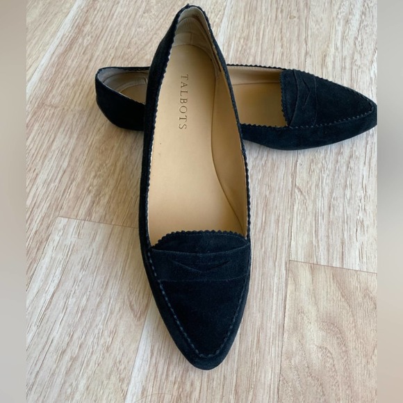Talbots Velvet Black Flats Loafers Womens Size 6.5 - Picture 2 of 10